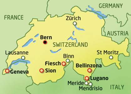 Switzerland Map Lugano