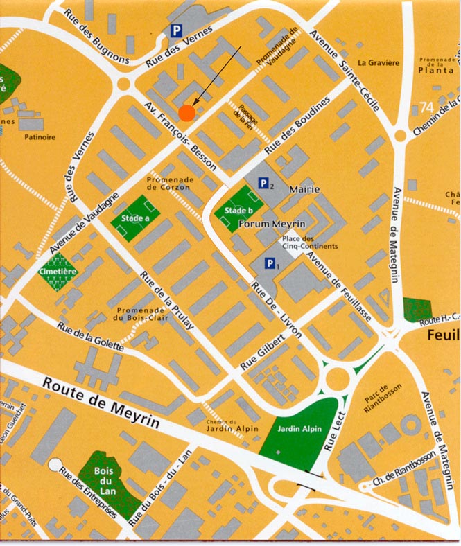 map of Meyrin