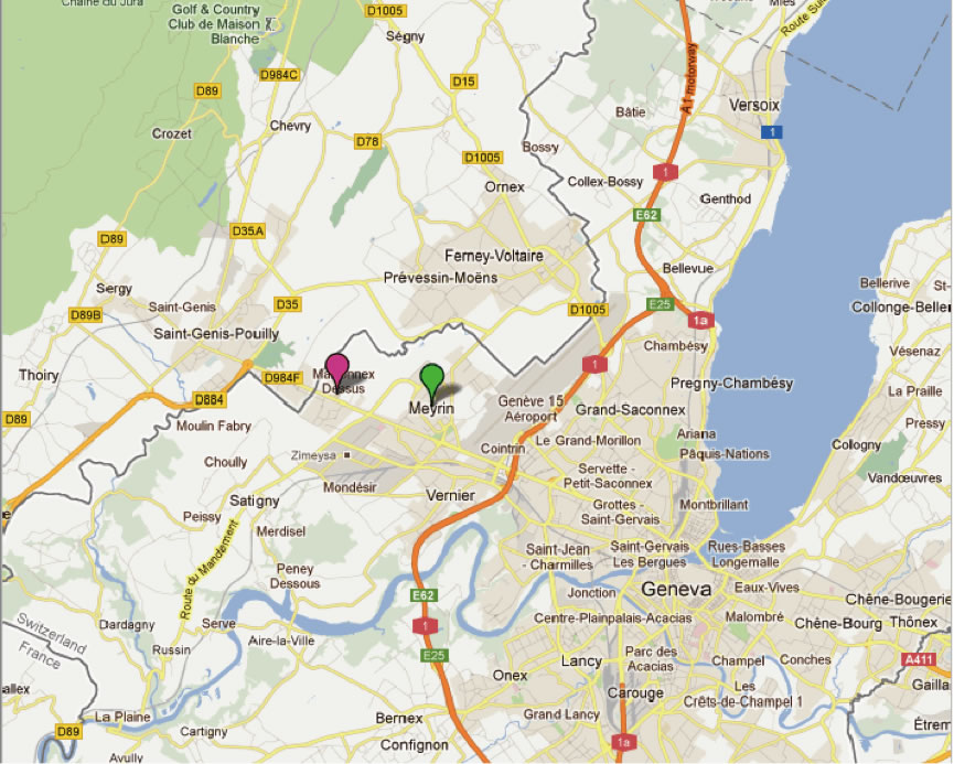 Meyrin geneva map