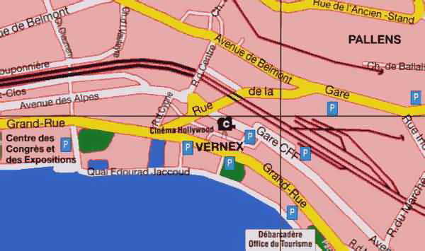 downtown map of Montreux