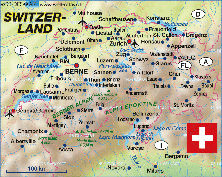 switzerland Montreux map