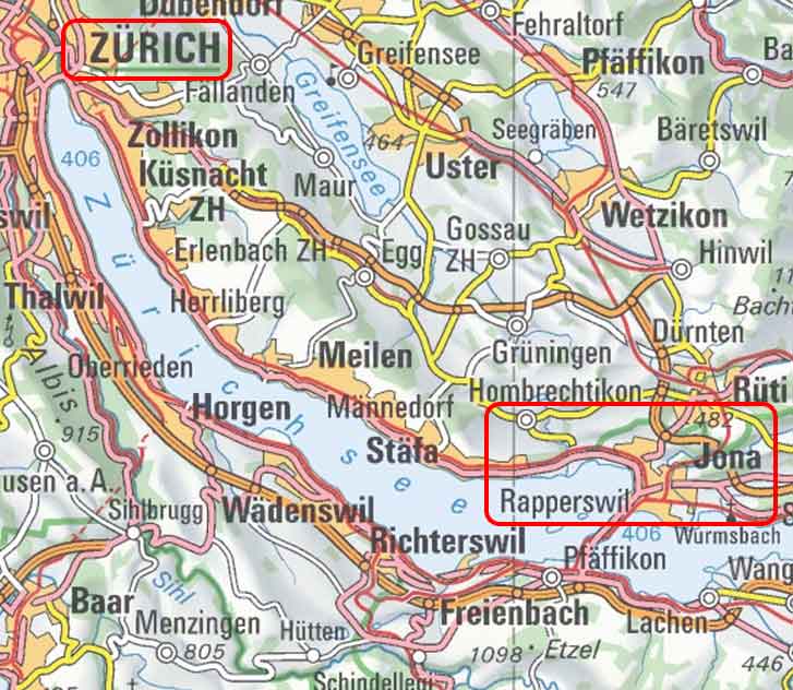 Rapperswil Jona map
