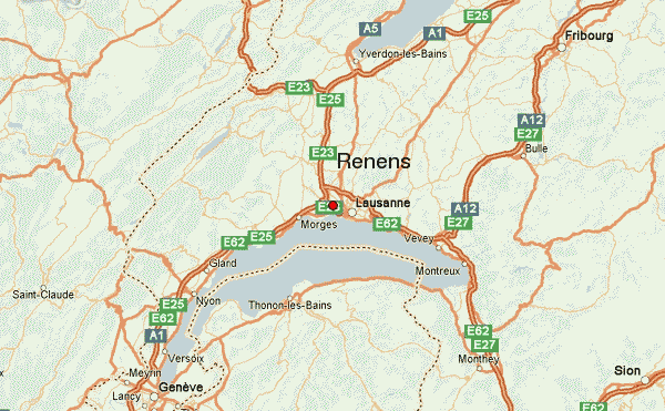 Renens geneva lake map