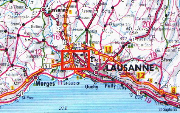 map lausanne Renens