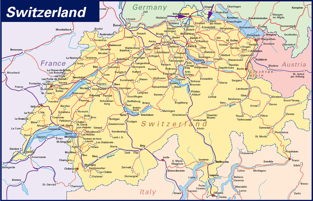 map switzerland Schaffhausen
