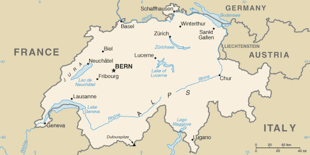 switzerland cities map