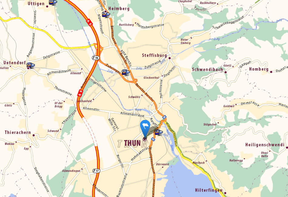switzerland Thun map