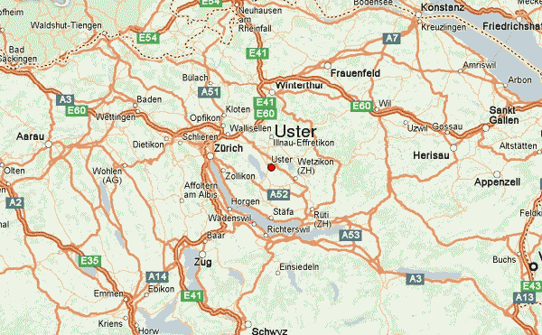 Uster regional map