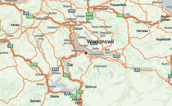 map of Wadenswil