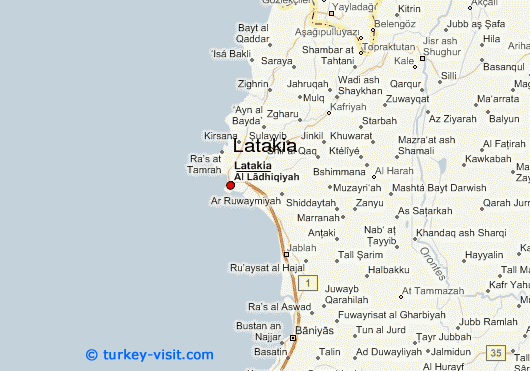 map of Latakia