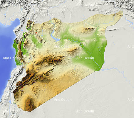 syria relief map