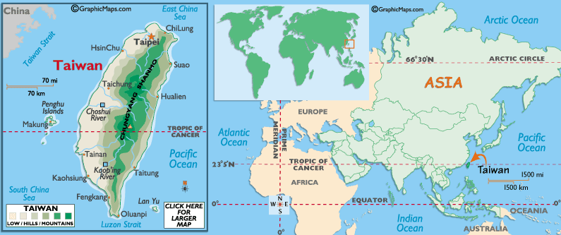 MAP OF TAIWAN