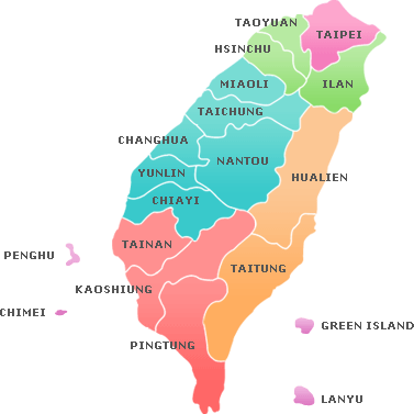 taiwan regions map