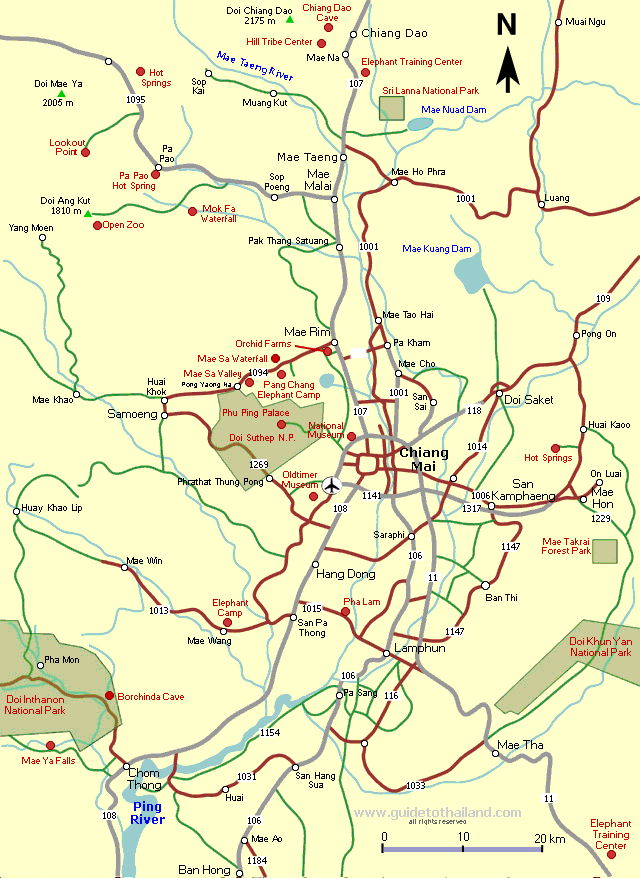 Chiang Mai area map