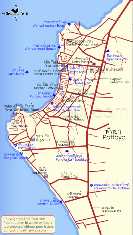 Chonburi pattaya map