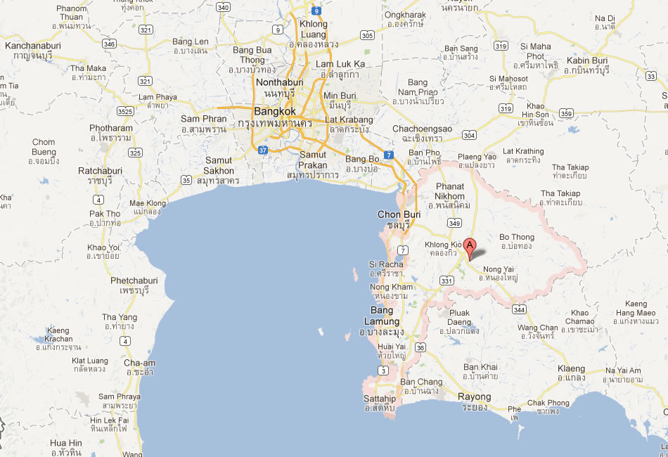 map of Chonburi