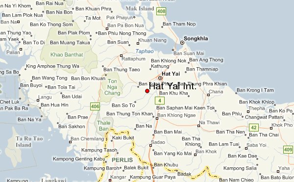 Hat Yai area map
