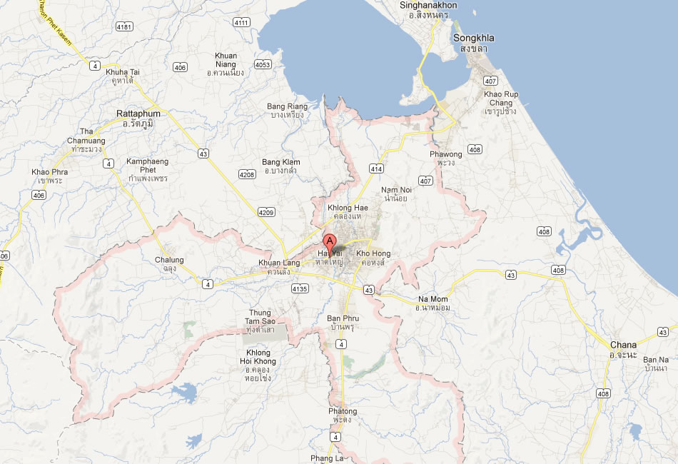map of Hat Yai