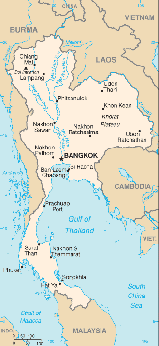 Khon Kaen map thailand