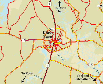 Khon Kaen map