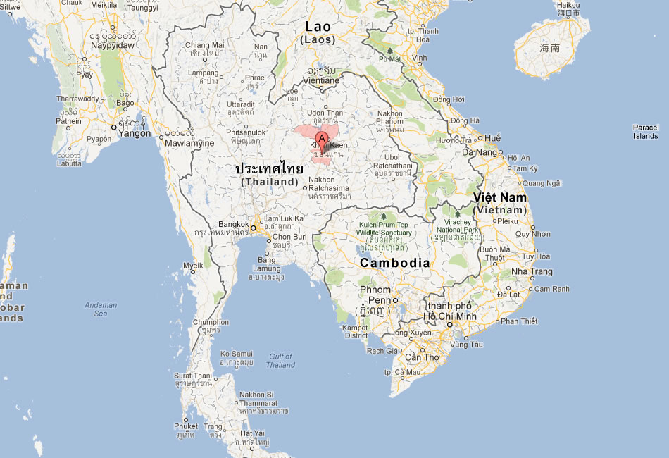 map of Khon Kaen thailand
