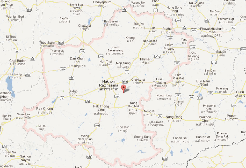 map of Nakhon Ratchasima