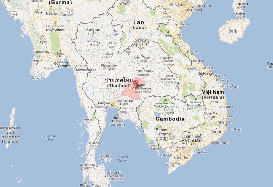 map of Nakhon Ratchasima thailand