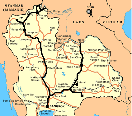 Thailand Birmania Laos Map