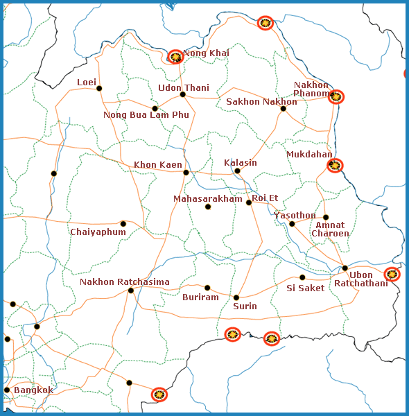 Udon Thani map