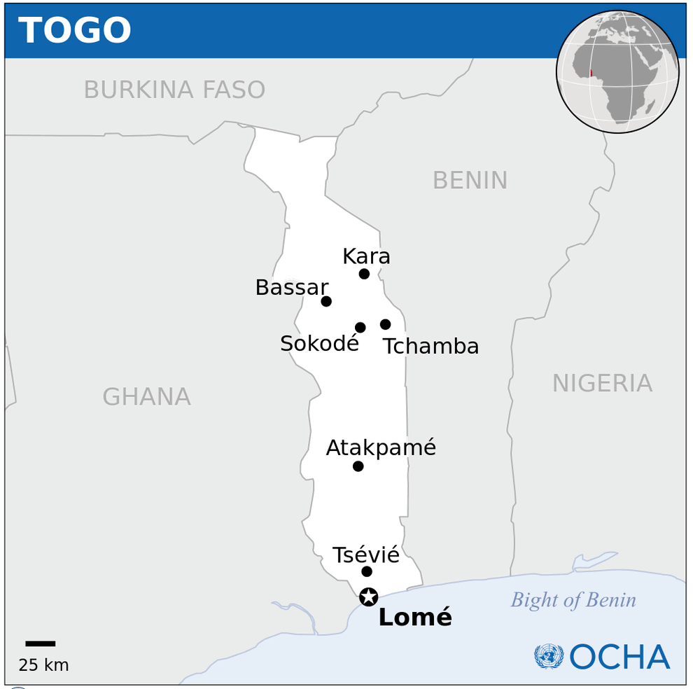 togo location map