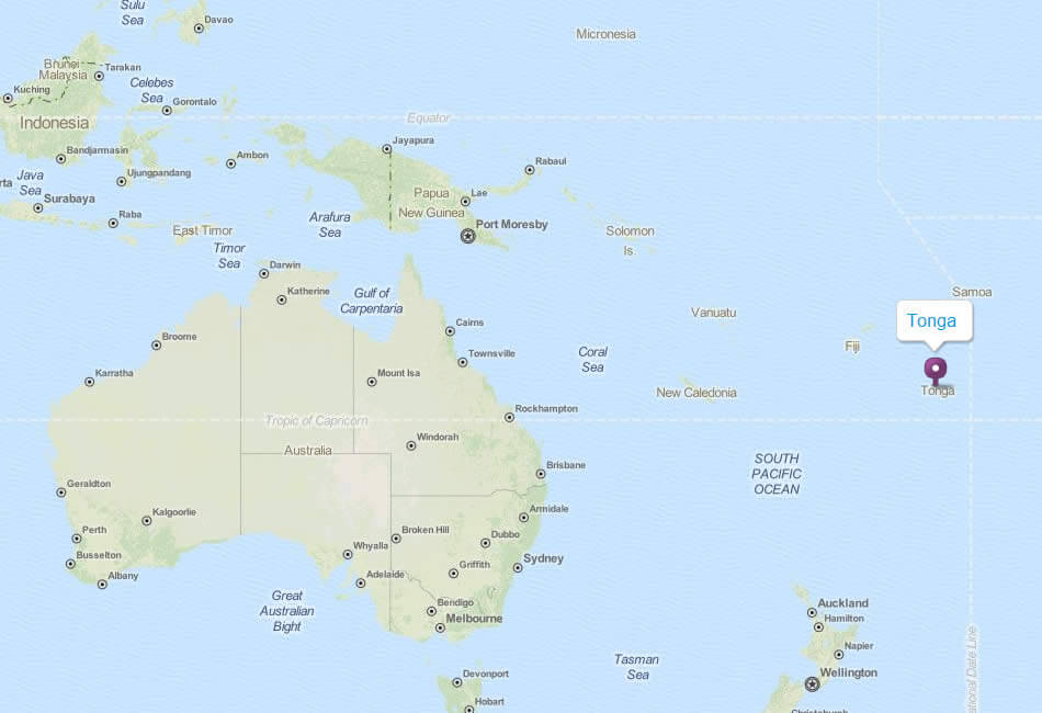map tonga