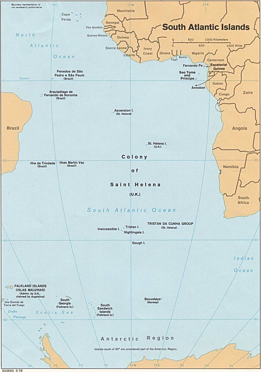 Tristan Da Cunha Map