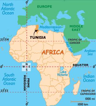 Tunisia Map Africa