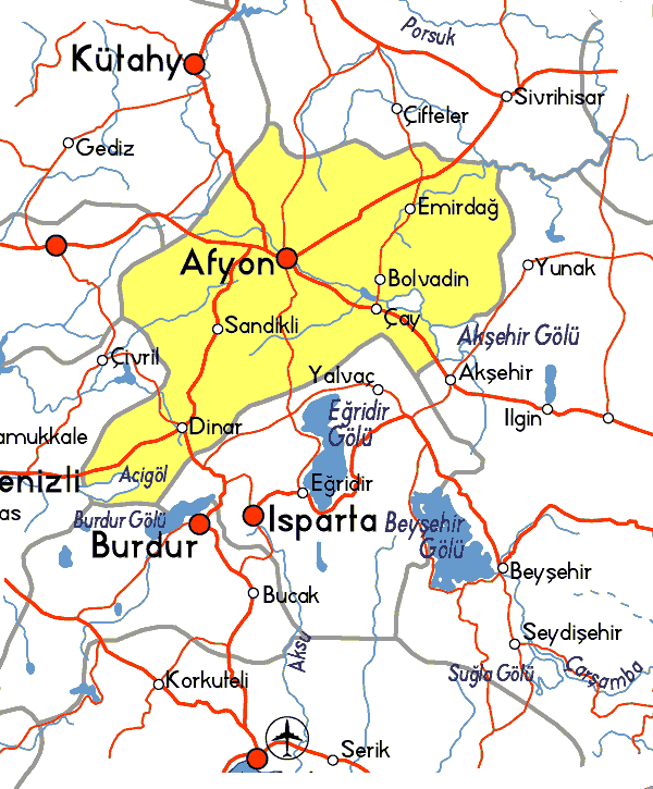 afyon map