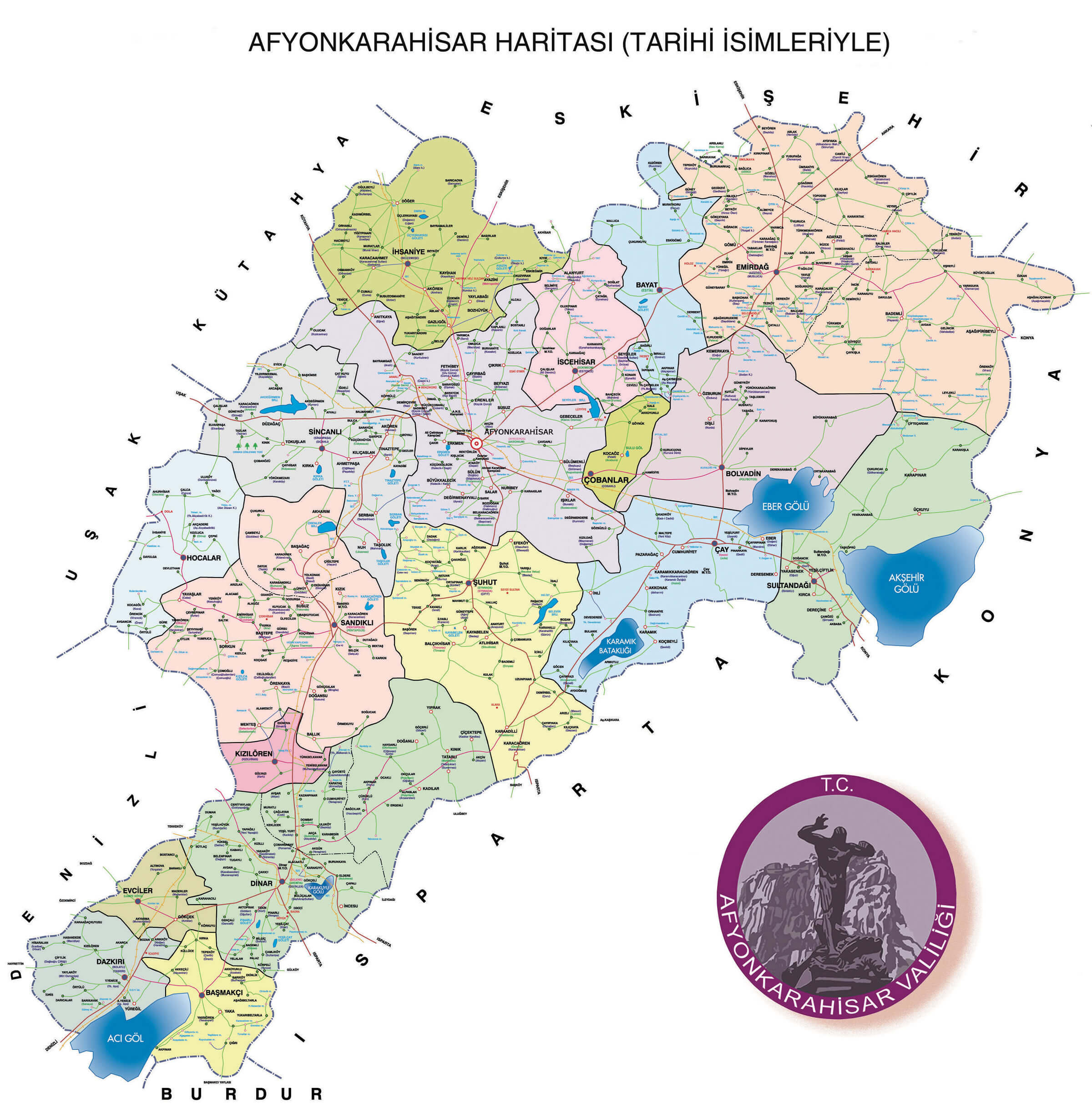 afyon map towns