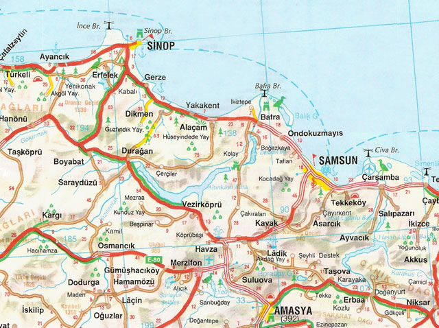 amasya route map