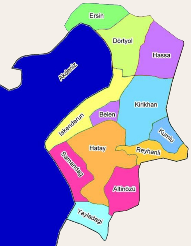 antakya towns map