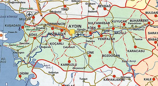 map of aydin
