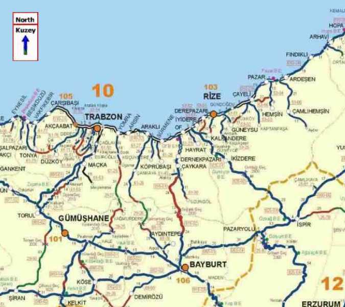 bayburt road map