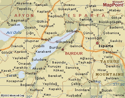 map of burdur