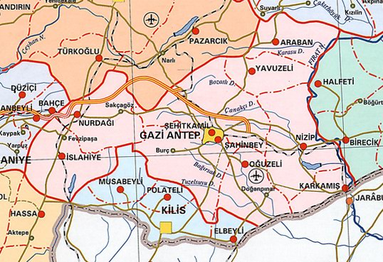gaziantep map