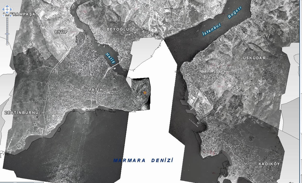 istanbul map 1946 eminonu kadikoy