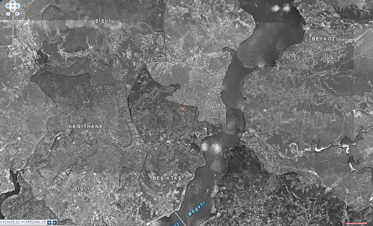 istanbul map 1982 bosphorus