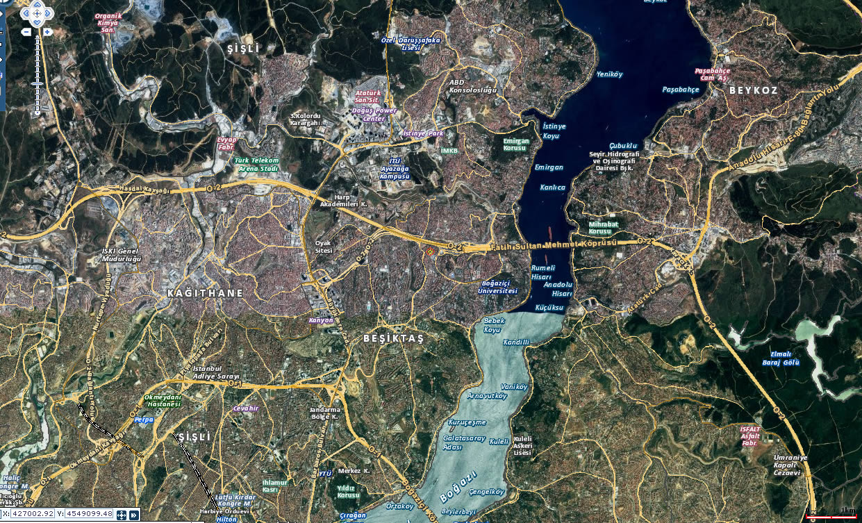 istanbul map 2011 bosphorus