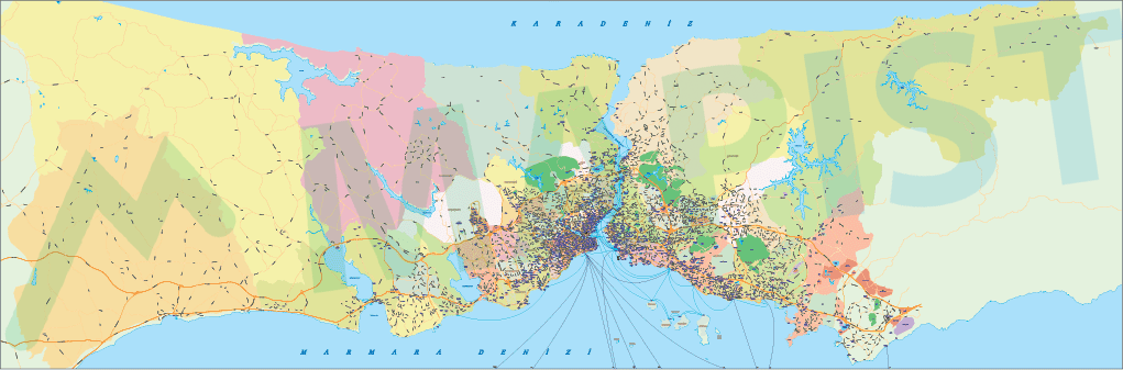 istanbul population density map