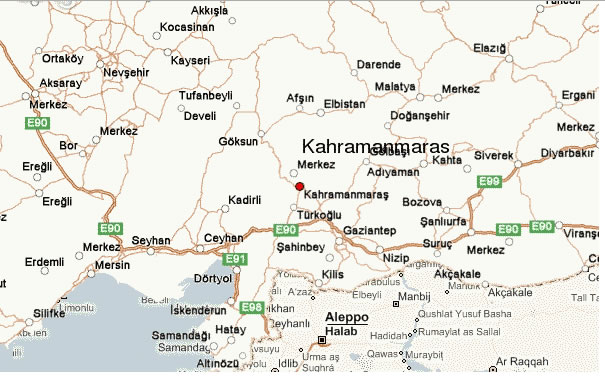 kahramanmaras road map