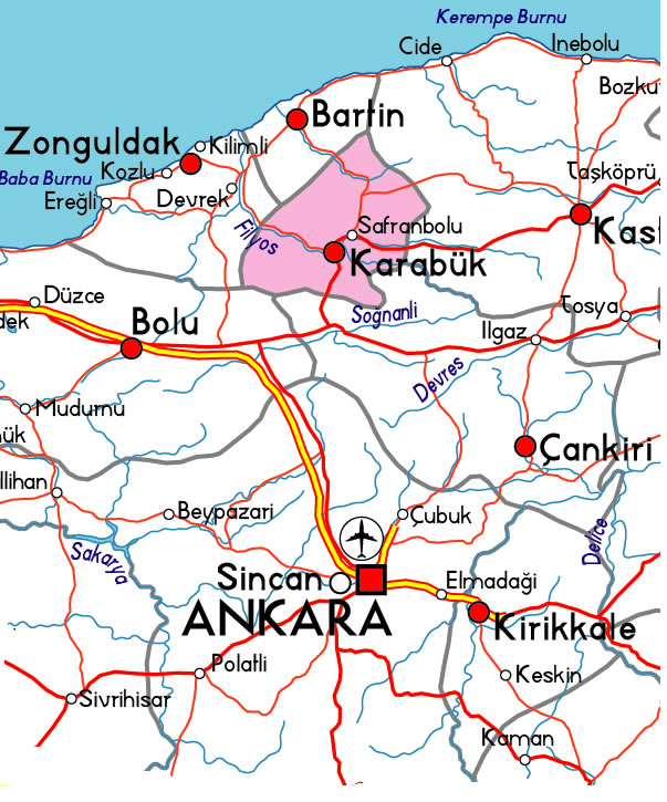 karabuk province map