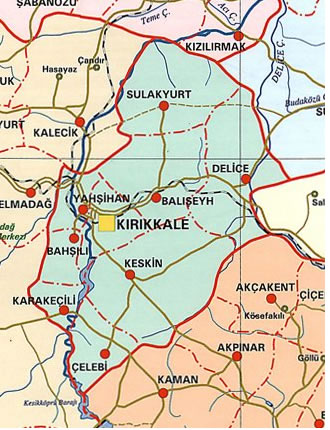 kirikkale province map