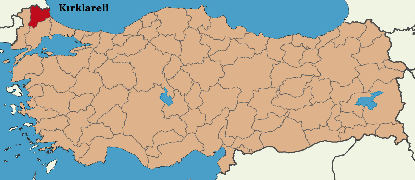 kirklareli turkey map