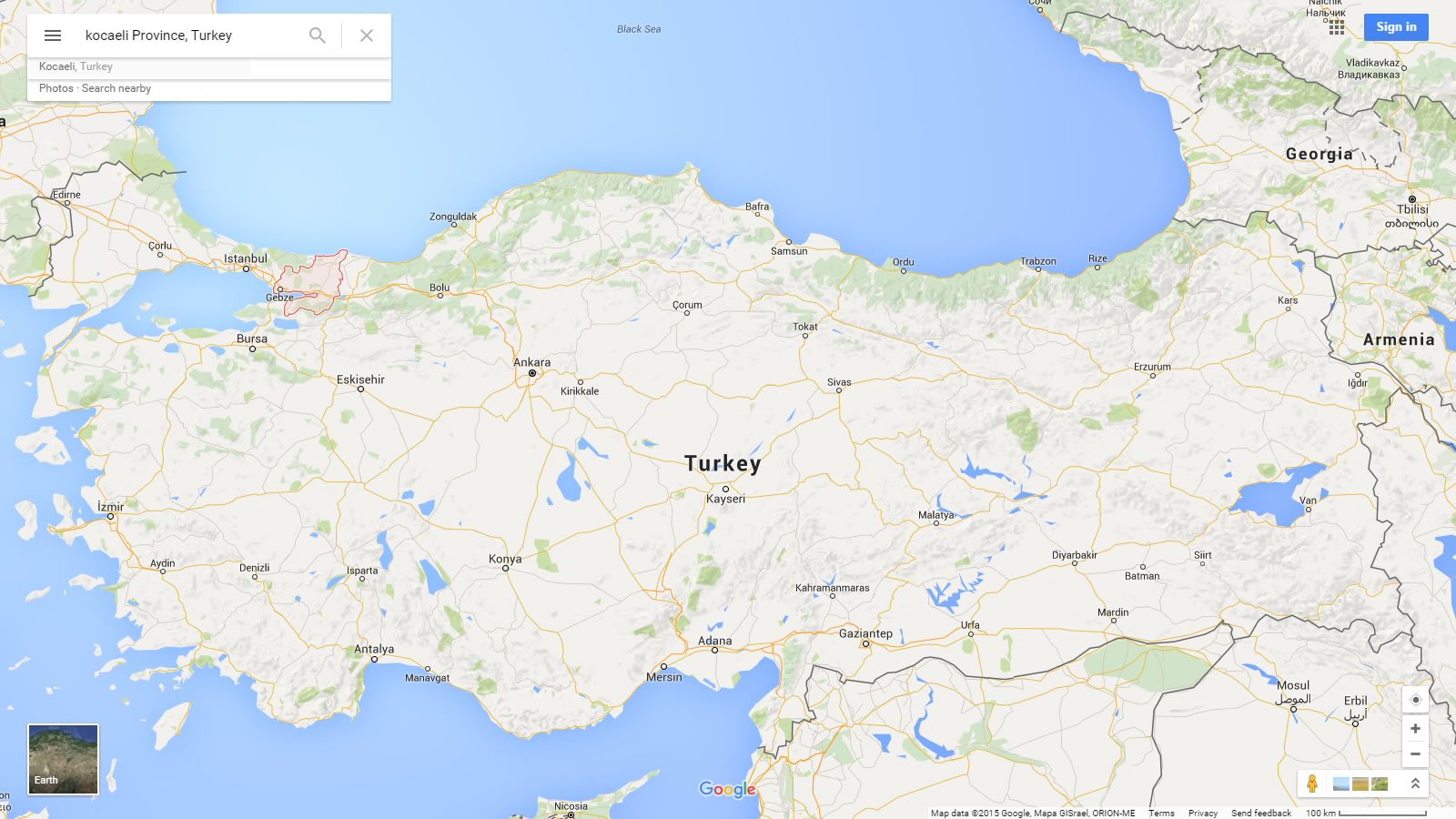 kocaeli map turkey
